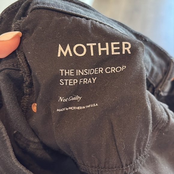 MOTHER The Insider Crop Step Fray Size 32 Not Guilty Wash Black Gray - Picture 3 of 16